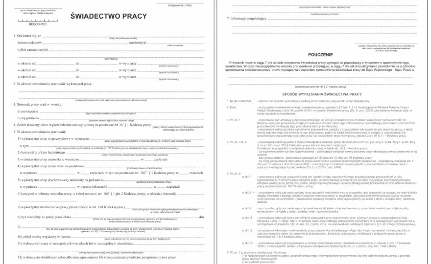 Świadectwo pracy - Jak sprawdzić i poprawić błędy?