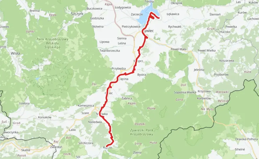 Velo Soła: Trasa rowerowa w Beskidach przewodnik i mapa