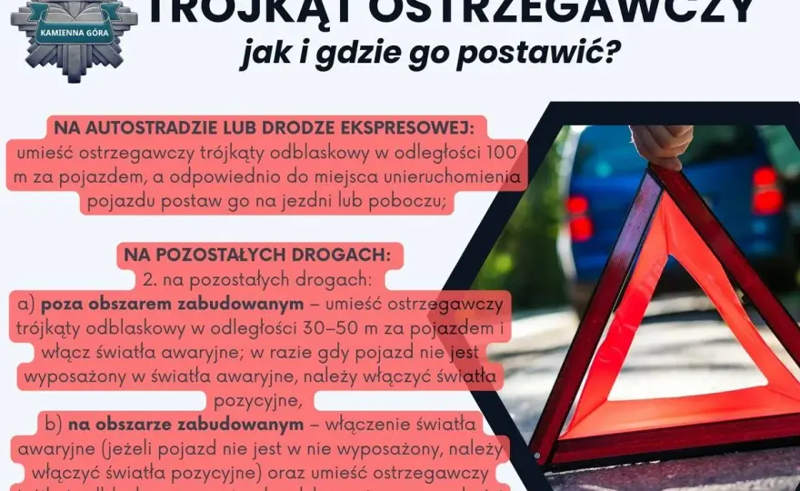 Trójkąt ostrzegawczy - Użyj go dobrze i uniknij mandatu!