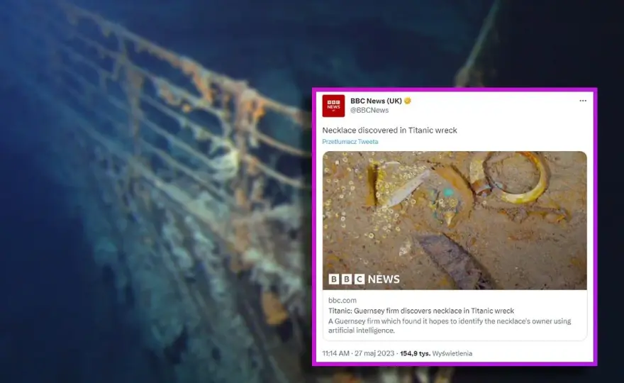 Czy znaleziono naszyjnik z Titanica? Zaskakujące odkrycia na dnie oceanu