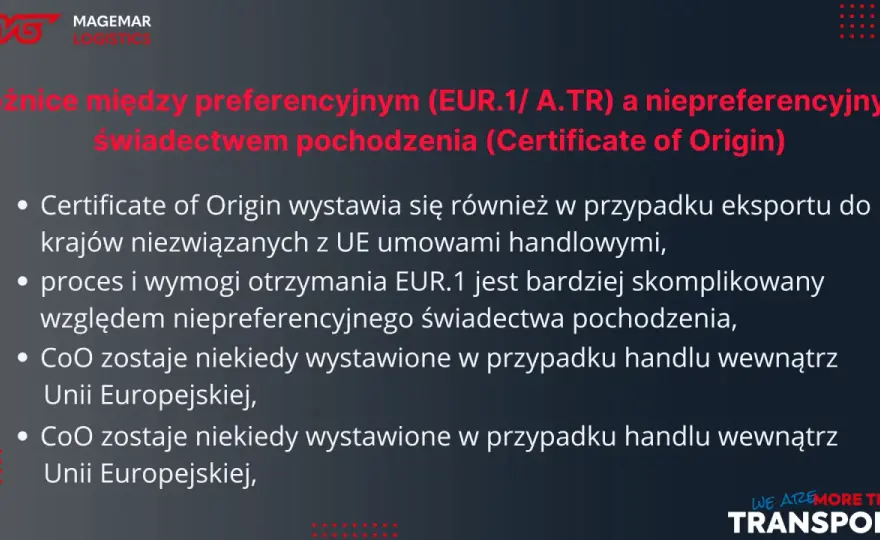Świadectwo EUR.1 - Jak obniżyć cło i uniknąć błędów?