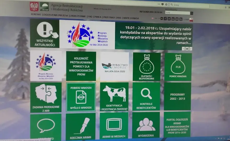 Logowanie do systemu wniosków ARiMR: instrukcje dla użytkowników