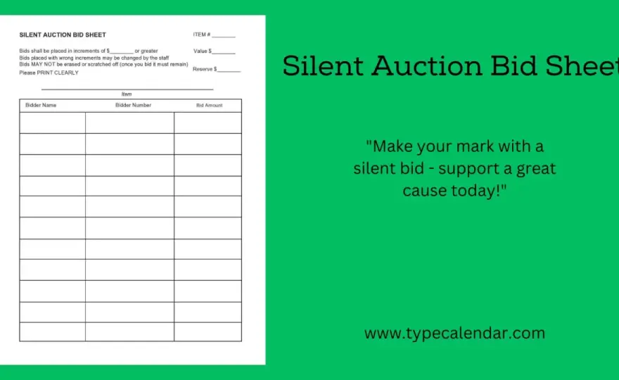 Silent Auction Template - Boost Bids & Simplify Your Event