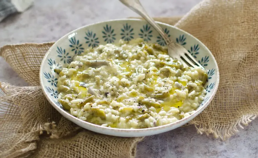 Riso con fagiolini, il trucco per un risotto cremoso