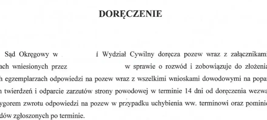 Czy odpowiedź na pozew doręcza się bezpośrednio pełnomocnikowi?