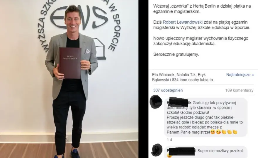 Kompletna edukacja Roberta Lewandowskiego: od podstawówki po studia