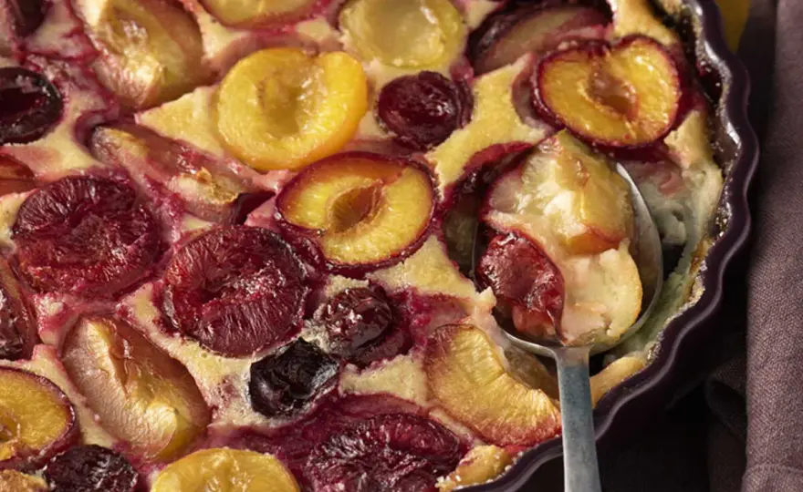Clafoutis aux prunes - réussir la texture et la cuisson