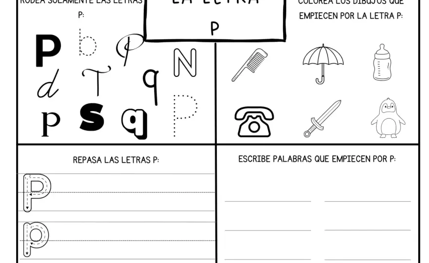 Fichas letra P - ¿Cómo elegir las que sí enseñan?