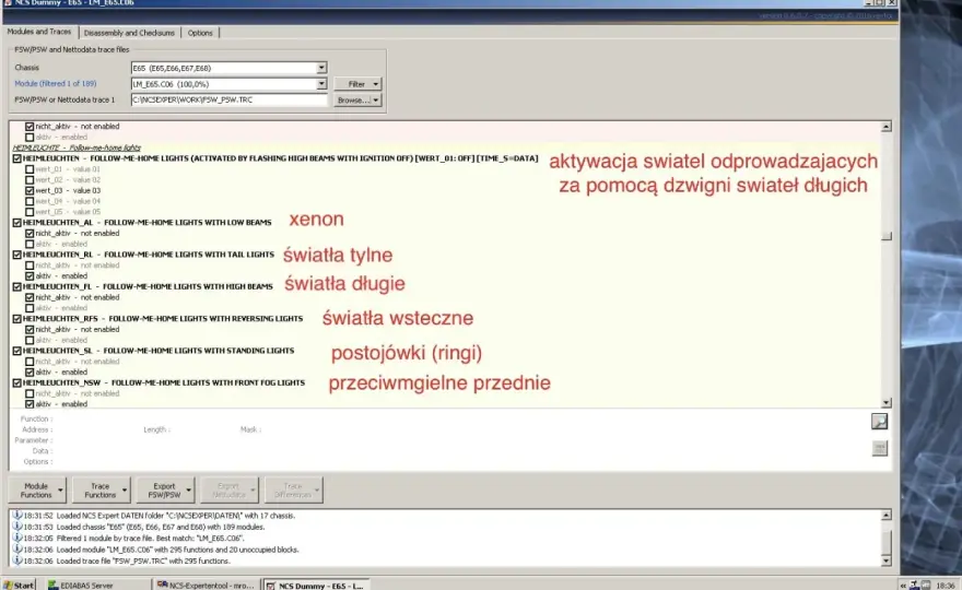 NCS Expert: Moduły BMW Przewodnik i Kodowanie Ukrytych Funkcji