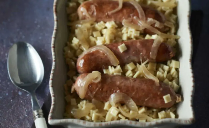 Gratin de crozets aux diots - la recette savoyarde bien liée