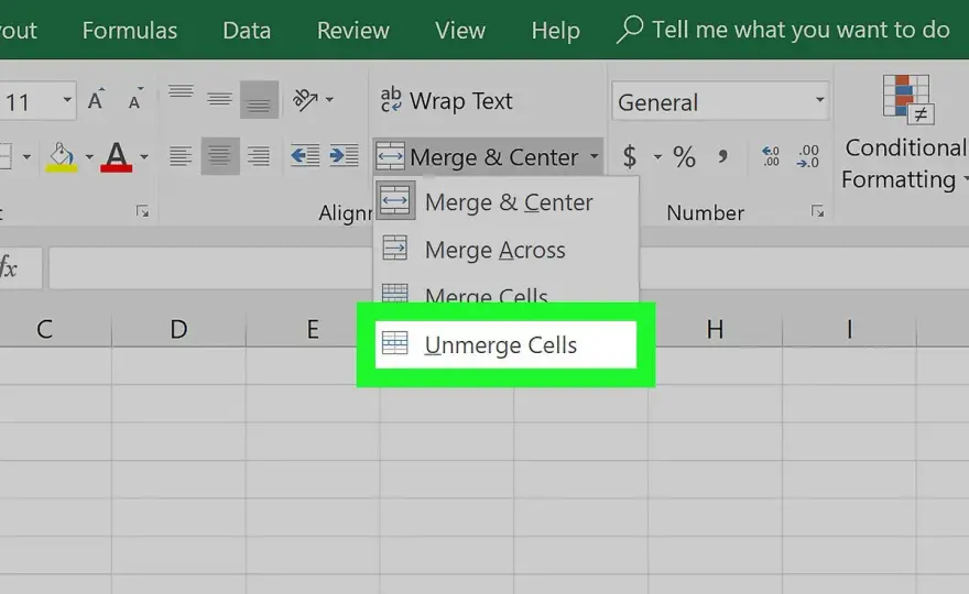 Come dividere una cella in Excel senza perdere dati
