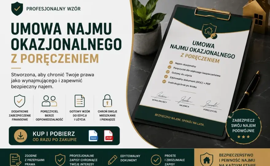 Wzór poręczenia najmu – jak zabezpieczyć wynajem?
