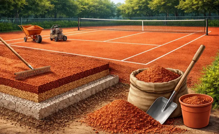 Kort ziemny - jak mączka ceglana zmienia tenis?
