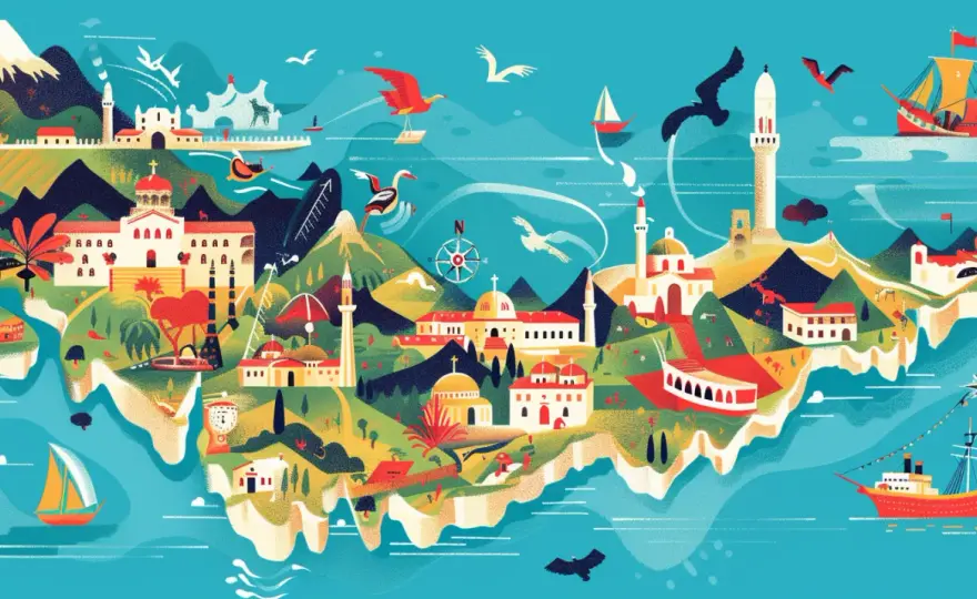 Mapa atrakcji turystycznych Albanii - Top miejsca do odwiedzenia