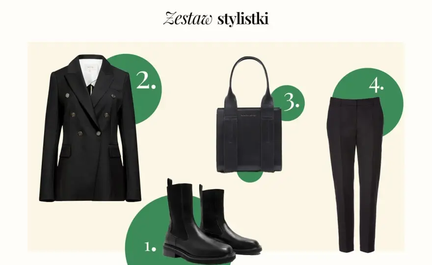 Czarny garnitur damski - Stylizacje na każdą okazję
