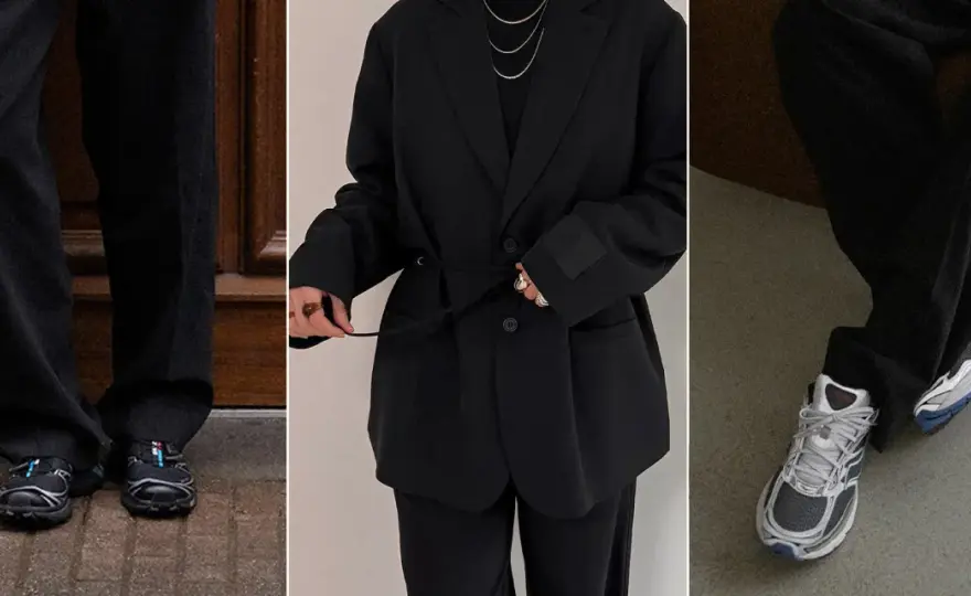 Schwarzer Anzug mit Sneakern - So gelingt der moderne Look