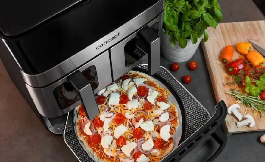 Pizza z frytkownicy beztłuszczowej - Jak uzyskać chrupiący spód?