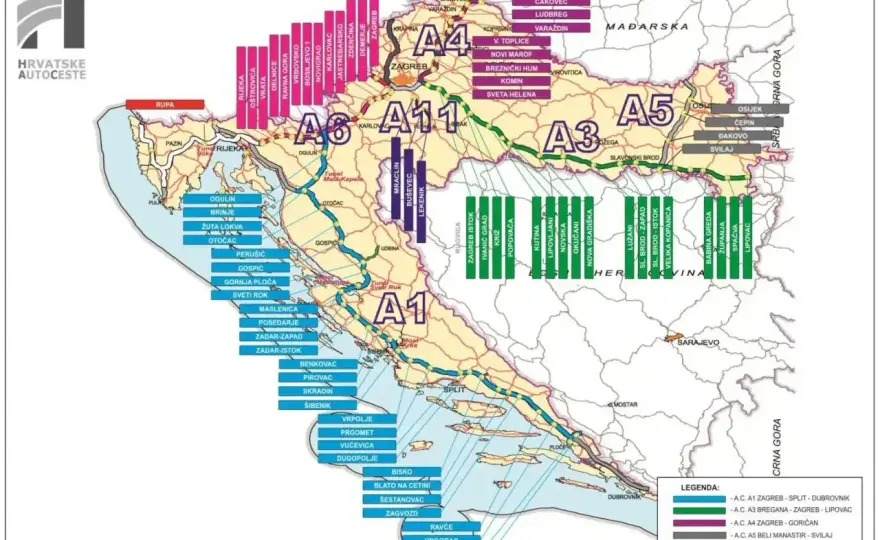Autostrady w Chorwacji - opłaty, ENC i klasy pojazdów