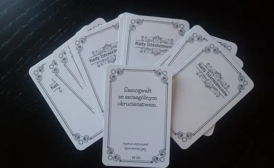 Karty Dżentelmenów - Graj lepiej, uniknij wpadki