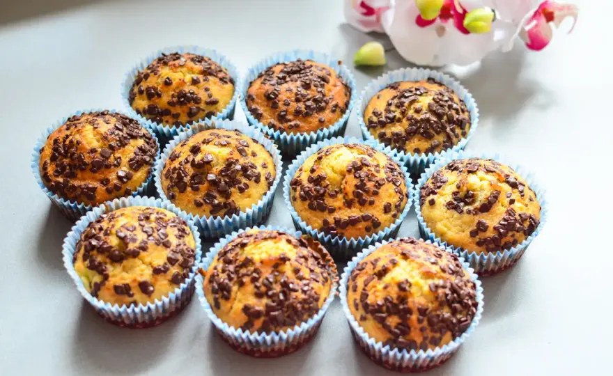 Muffinki bananowe z czekoladą - uniknij zakalca i piecz idealnie