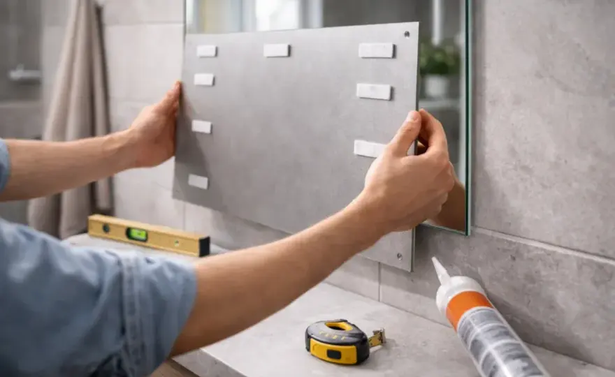Jak przykleić lustro do płytek bez wiercenia - poradnik DIY