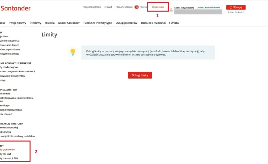 Limit w koncie Santander - Czy to bufor, czy pułapka?