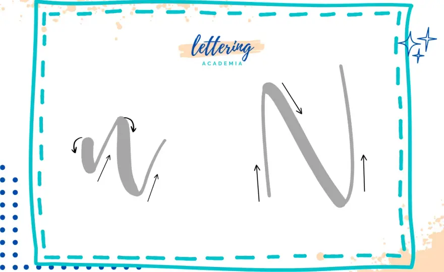 D mayúscula en lettering - guía para dibujarla con estilo