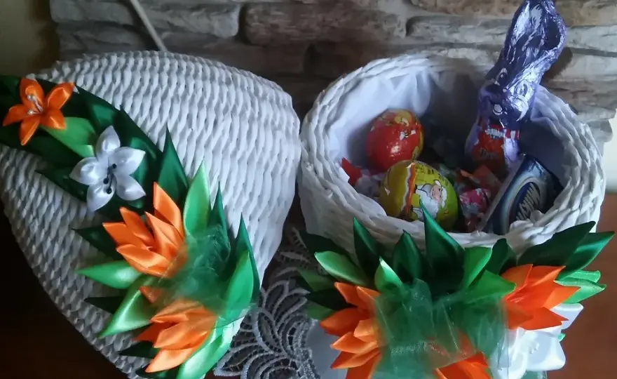 Ozdoby wielkanocne na patyczku: Jak zrobić koszyczek?