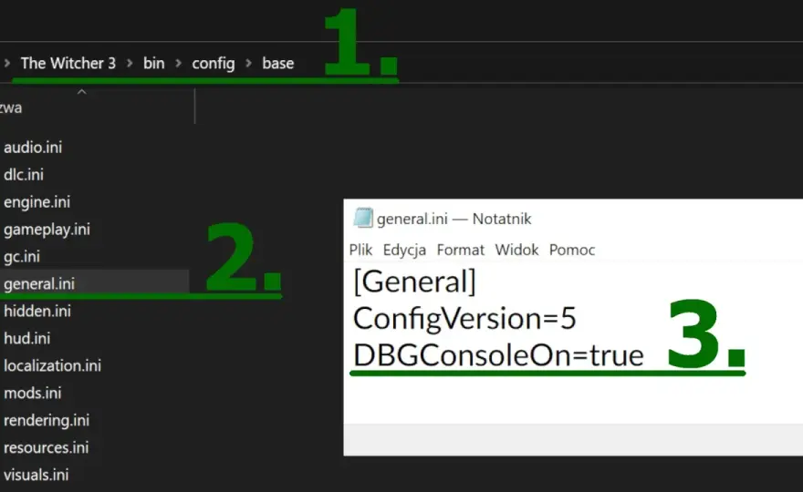 Wiedźmin 3 - Konsola debug: Jak włączyć i używać kodów?