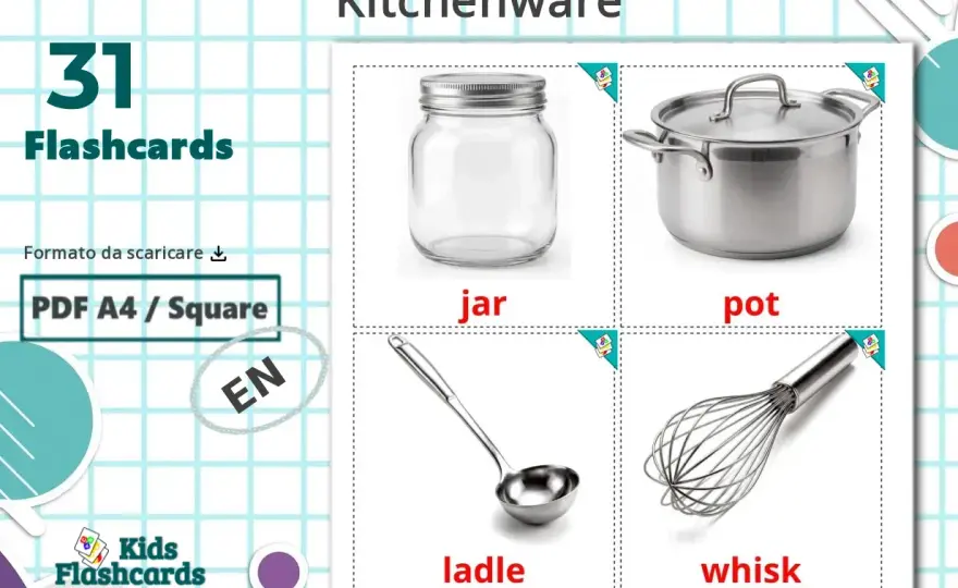 Oggetti della cucina in inglese - Non confondere più pentole e padelle!