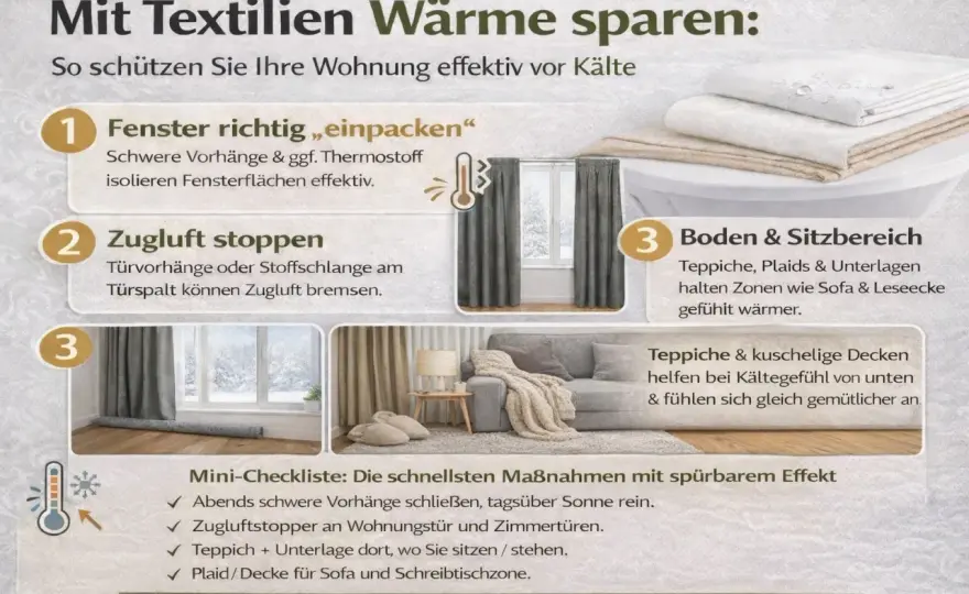 Vorhänge vor Heizkörpern - So heizen Sie richtig & sparen Kosten