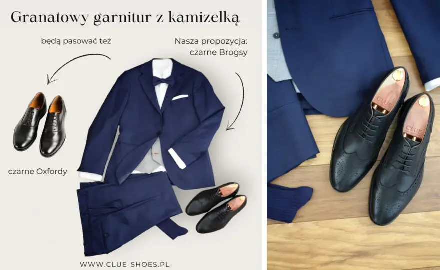 Granatowy garnitur na wesele: Jakie buty wybrać? [Poradnik]