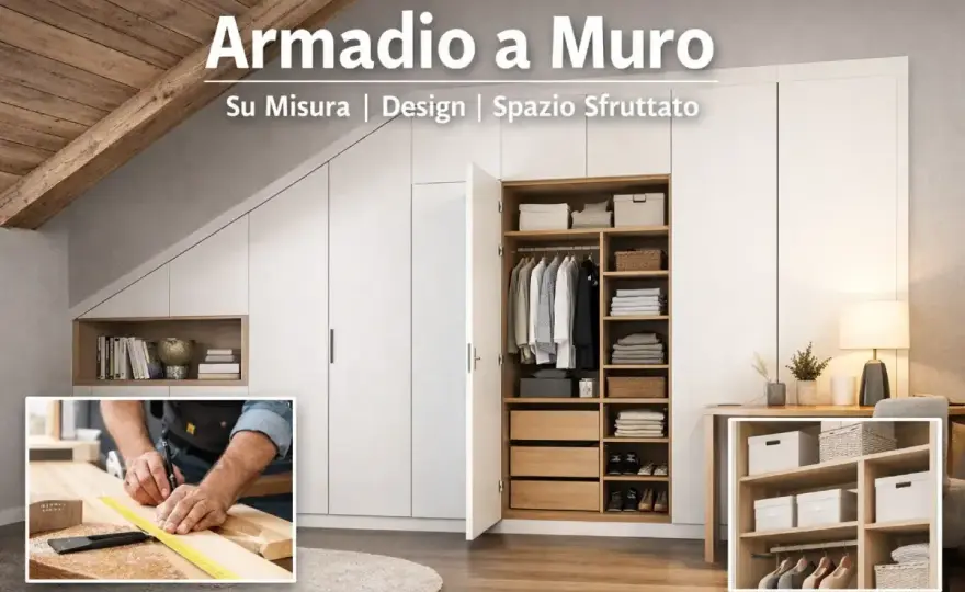 Armadio su misura a muro - misure, materiali e errori da evitare