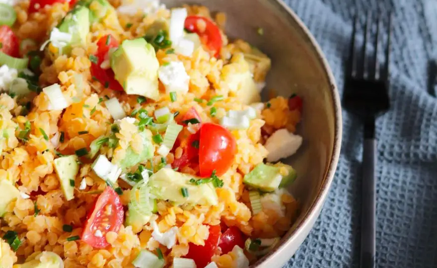 Salade de lentilles corail réussie - Le secret d'une texture parfaite