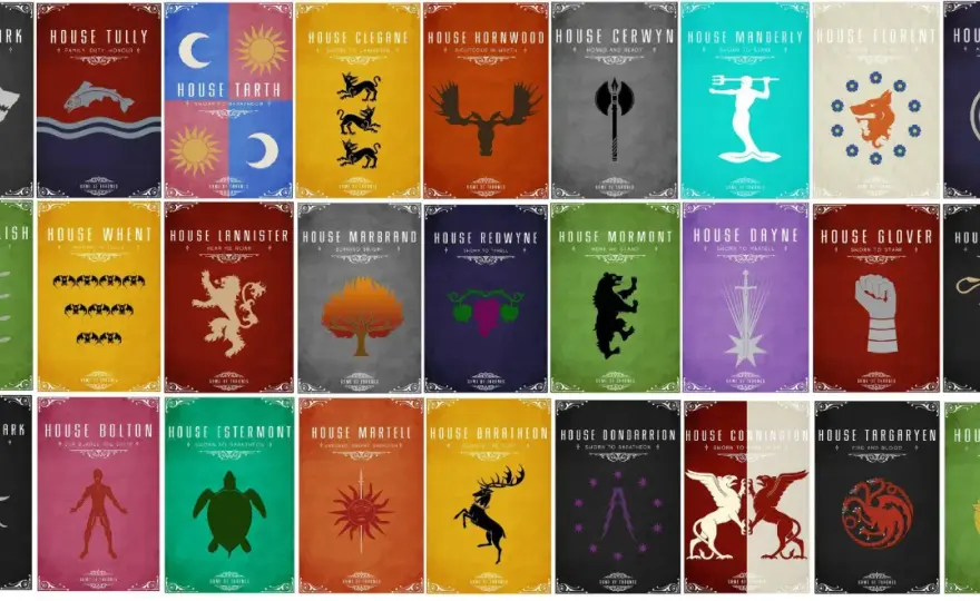 Les maisons de Game of Thrones - blasons, devises et pouvoirs