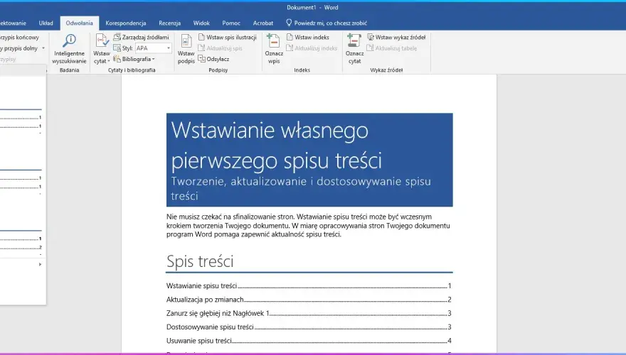 Jak wstawić spis treści w Wordzie - proste kroki, które musisz znać