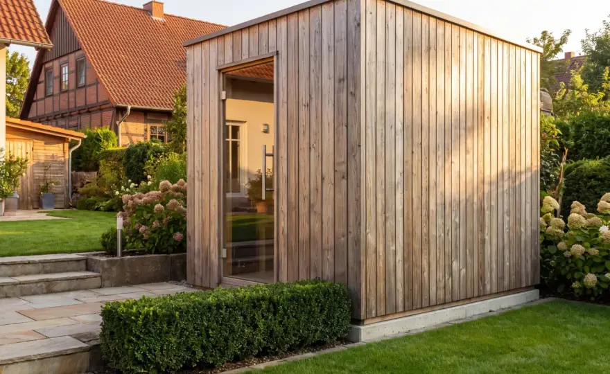 Gartensauna selber bauen - Planung, Fundament und Ofen im Griff