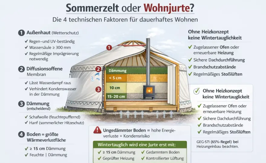 Wohnen in der Jurte - rechtlich klären, richtig planen