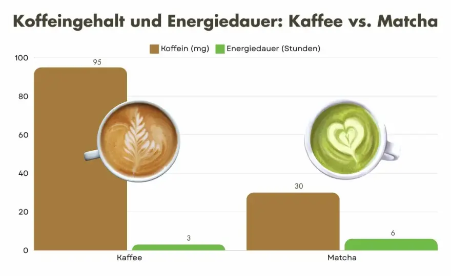 Matcha Koffein - Wirkung, Dosierung & Vergleich zu Kaffee