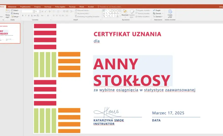 Instrukcja jak zrobić dyplom w PowerPoint - poznaj wszystkie funkcje