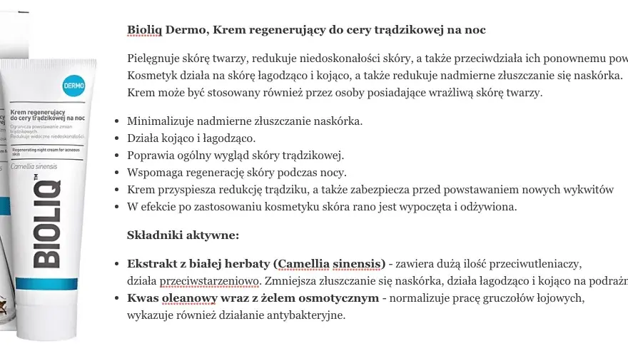Bioliq na niedoskonałości: Recenzja. Czy faktycznie działa?