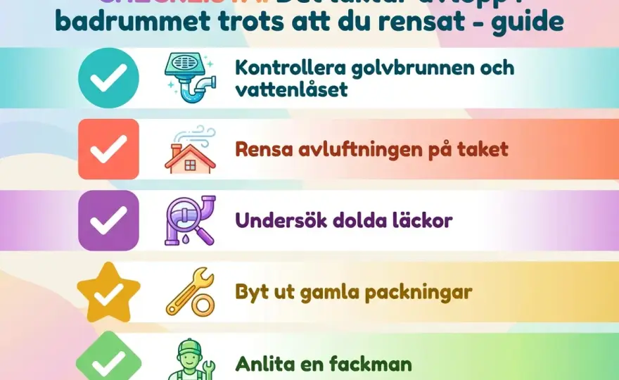 Bli av med avloppslukt i badrummet - Felsök & åtgärda själv