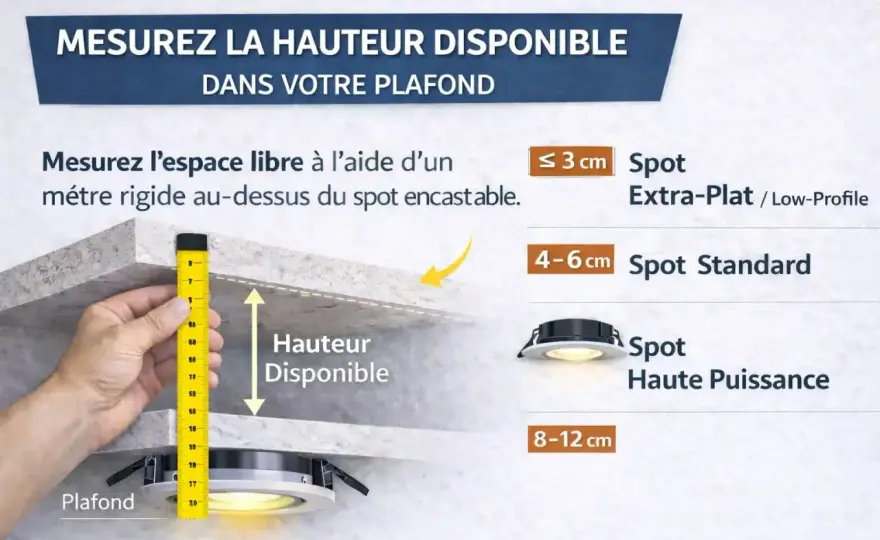 Spot encastrable - Évitez les erreurs de perçage!