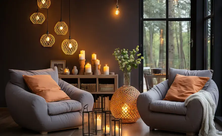 Lámpara de ambiente DIY con ideas cálidas y seguras