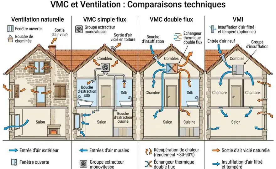 Aération de la maison et isolation - quelle ventilation choisir ?