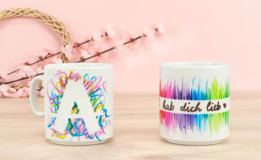 Bemalte Tassen gestalten - einfache Ideen für Kinder und Geschenke