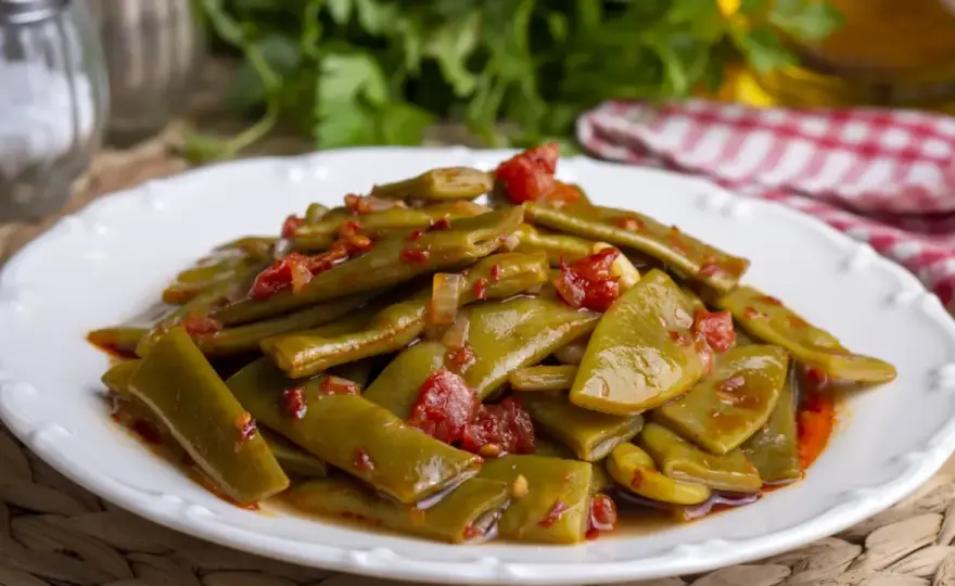 Judías verdes con jamón, tiernas y llenas de sabor
