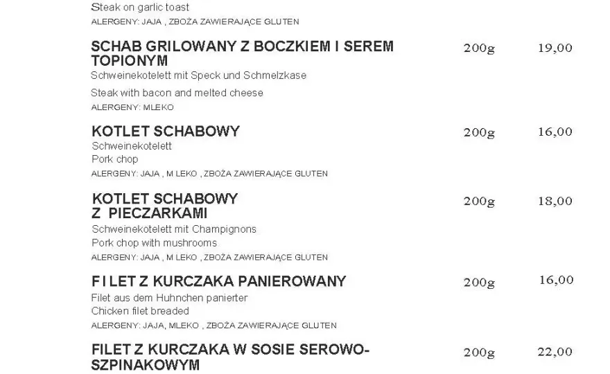 Menu Bacówka Kalisz: Sprawdź pyszne dania i ceny, zamów online