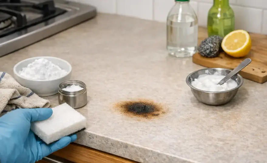 Tache de brûlure - Comment l'enlever sans abîmer votre cuisine ?