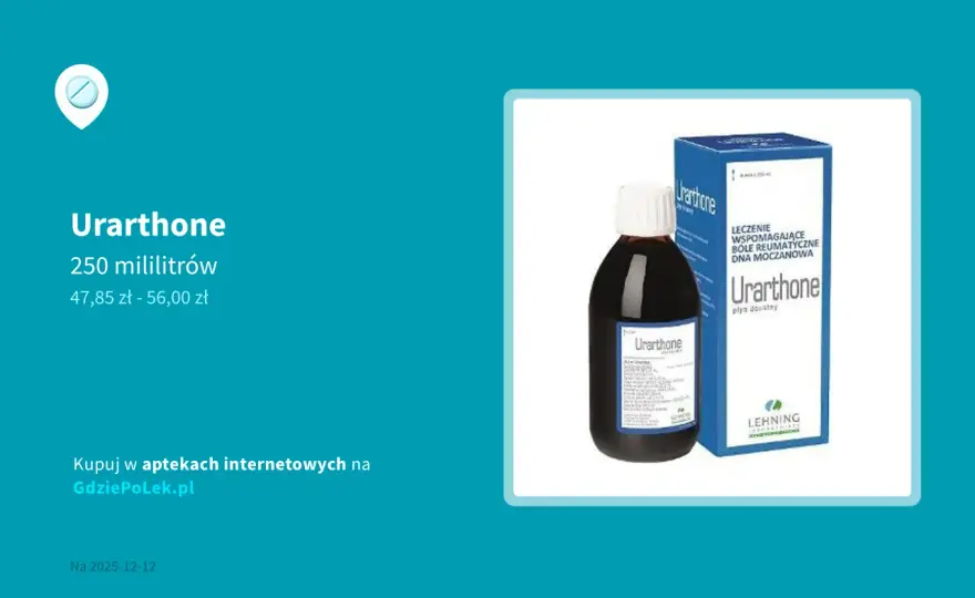 Urarthone bez recepty: Czy kupisz go w aptece i ile kosztuje?